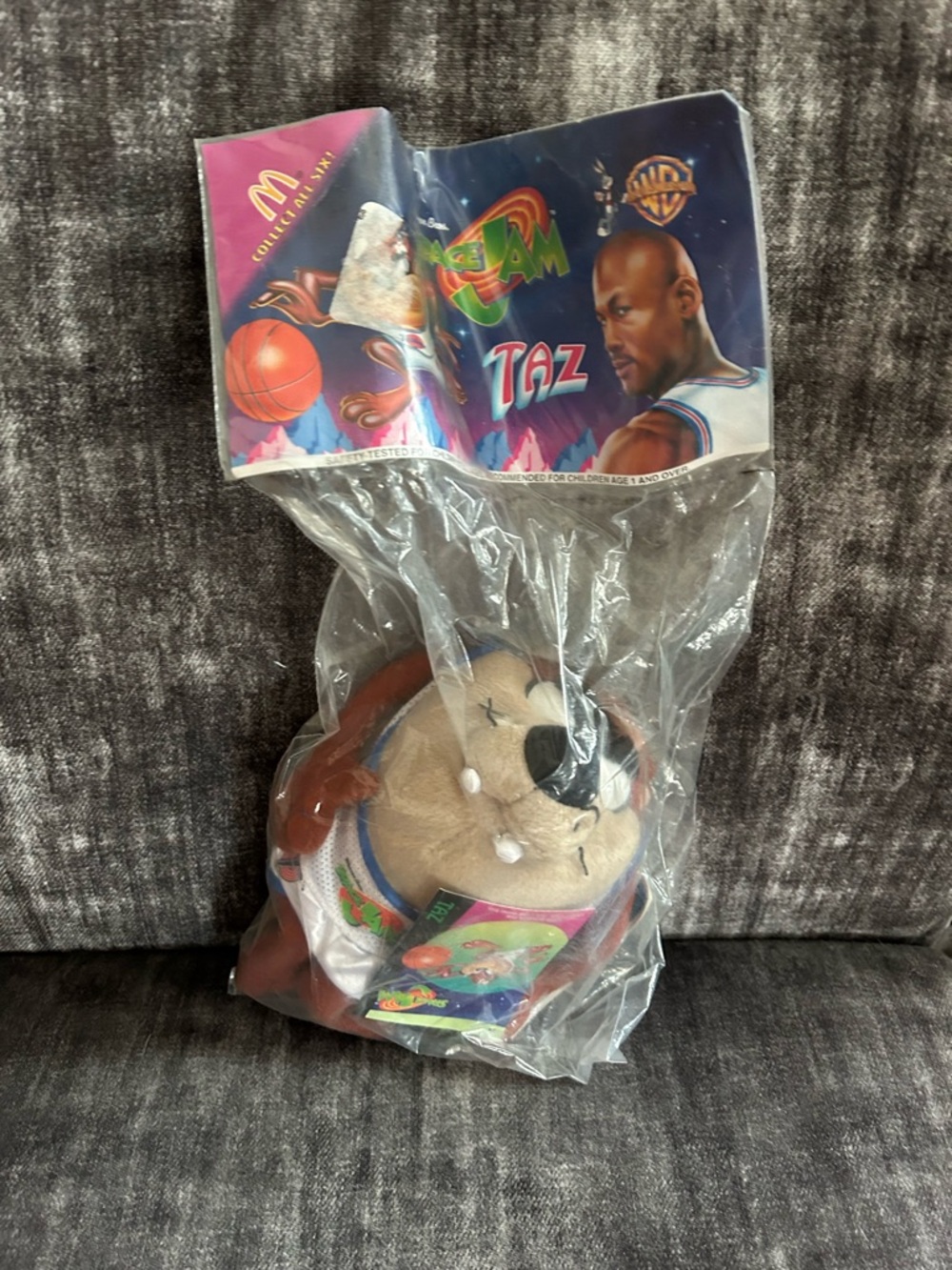 Vintage 1996 Space Jam Taz Plush New Sealed in Bag